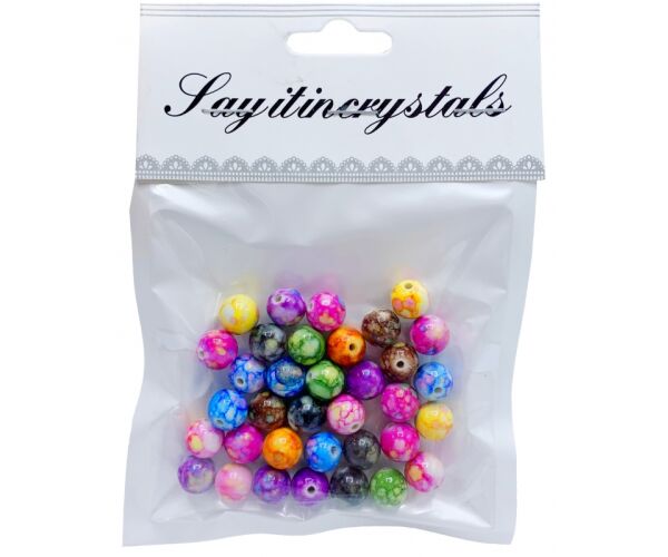 Korálky barevné 10 mm 20 g