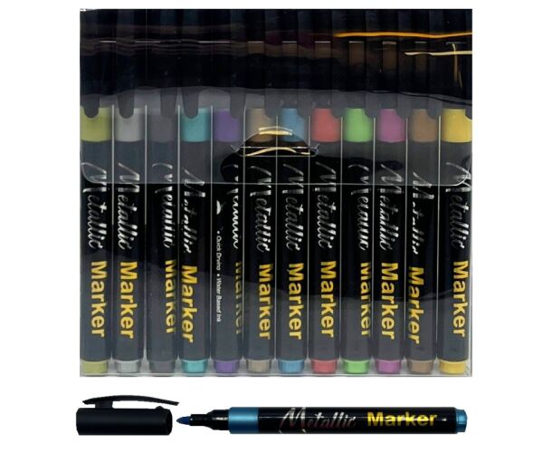 Akrylové popisovače 2mm 12 barev