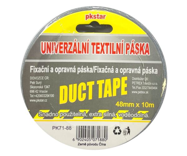 Lepící páska textilní 10 m / 48 mm DUCK TAPE
