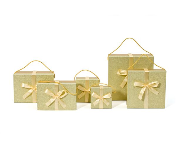 Elegantní dárkové krabičky Gift & Go malé zlaté