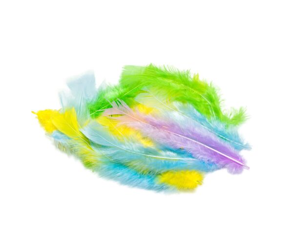 Dekorační peříčka pastel mix