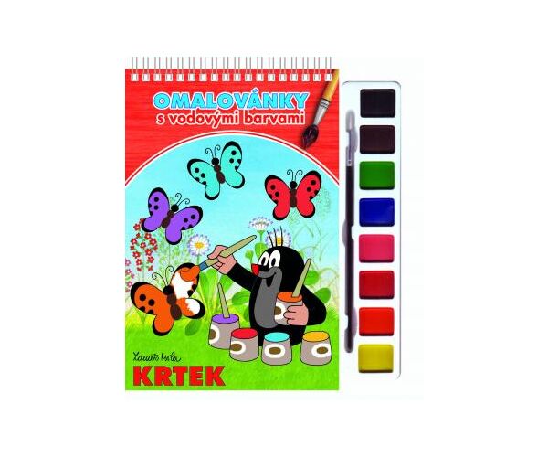 Omalovánky A5 s barvami - Krtek 1