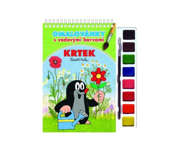 Omalovánky A5 s barvami - Krtek
