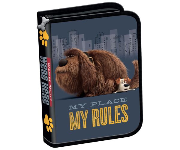 Penál 1 zip Tajný život mazlíčků - prázdný