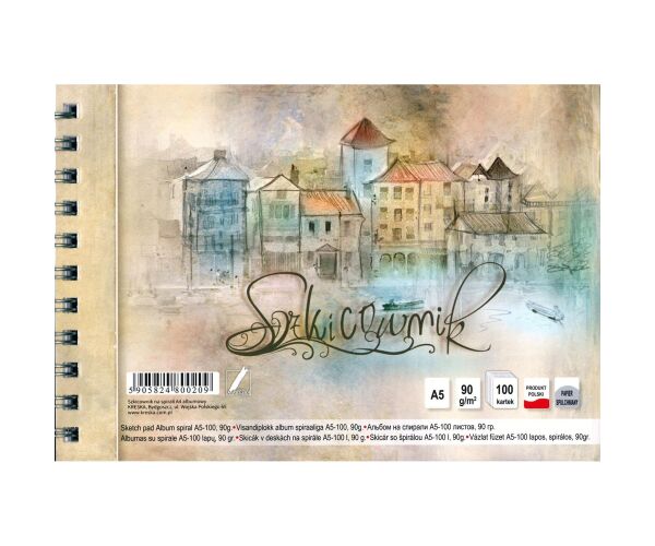 Skicák v deskách A5/100l 90g SP KRESKA