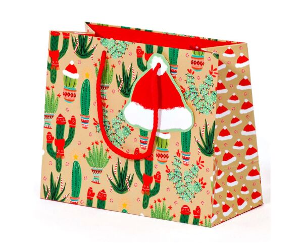 Vánoční dárková taška Hot Xmas - střední podélná