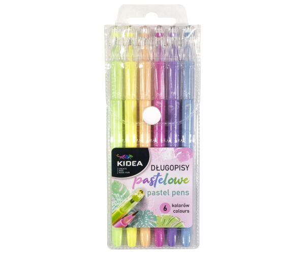 Sada gelových propisek KIDEA 6 barev pastel