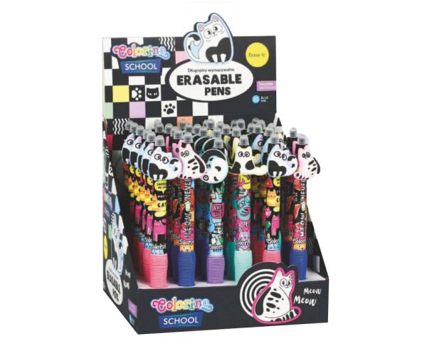 Gumovací pero Colorino Kittens s gumovým úchopem