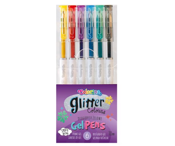 Gelové pero Colorino s brokátem 6 ks