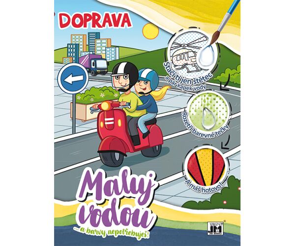 Omalovánky A4 vodové Doprava