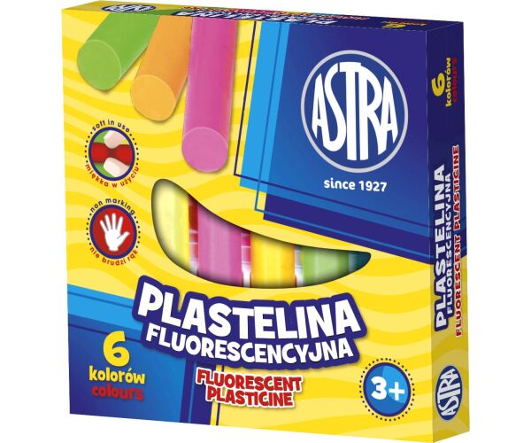 Plastelína Fluo 6 barev