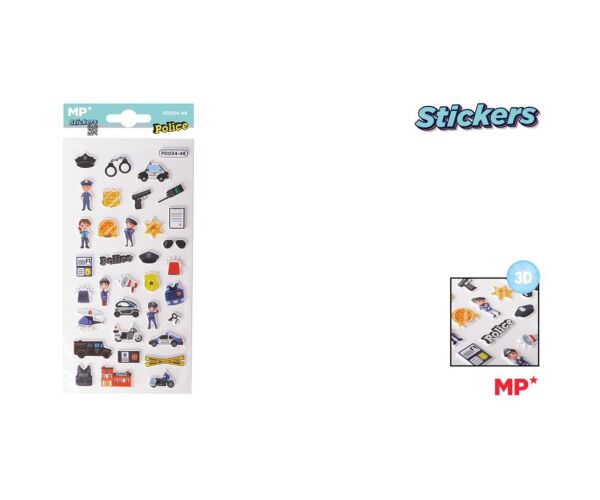 Samolepky 3D - Policie