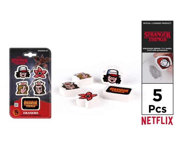 Dekorační pryž NETFLIX - Stranger Things 5 ks na blistru