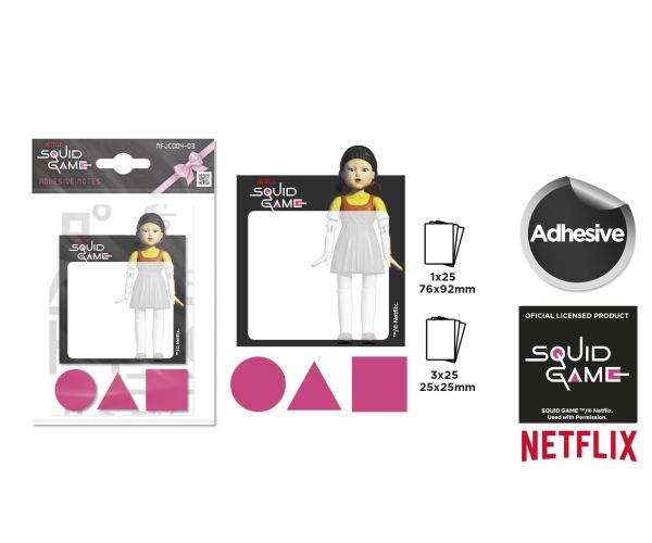 Lepící bloček NETFLIX - Squid Game (Hra na Oliheň)