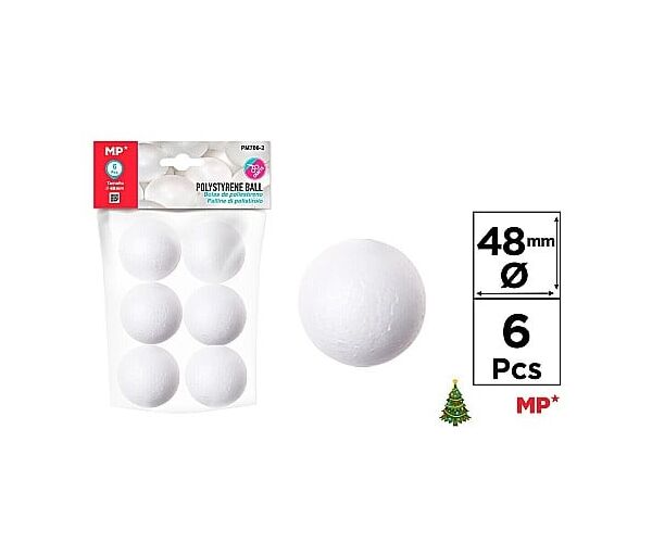 Polystyrénové koule 4,8 cm 6 ks