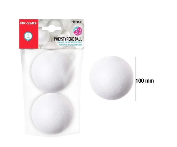 Polystyrénové koule 10 cm 2 ks