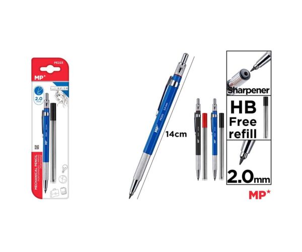Mechanická tužka versatilka HB 2 mm + náplně na blistru