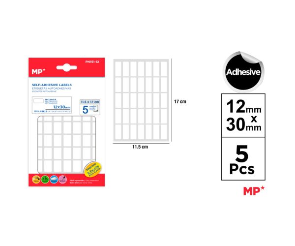 Samolepící etikety 12 x 30 mm 5 ks