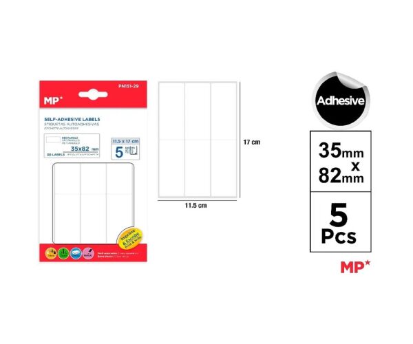 Samolepící etikety 35 x 82 mm 5 ks