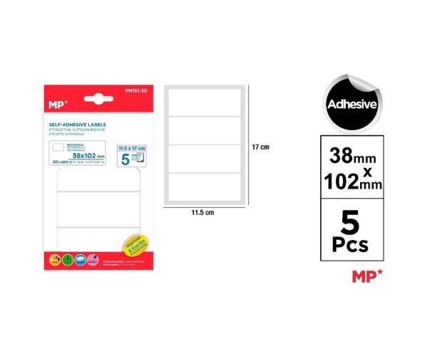 Samolepící etikety 38 x 102 mm 5 ks