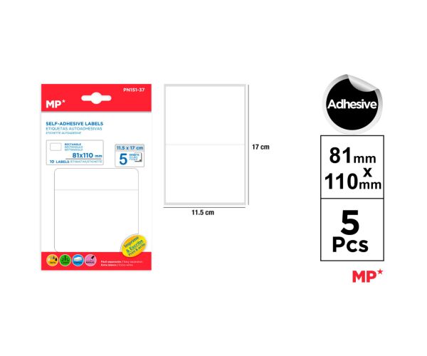 Samolepící etikety 81 x 110 mm 5 ks