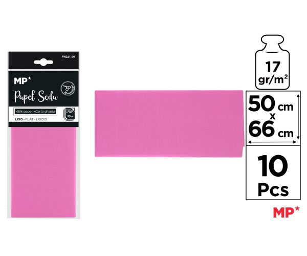 Hedvábný papír růžový 10 ks