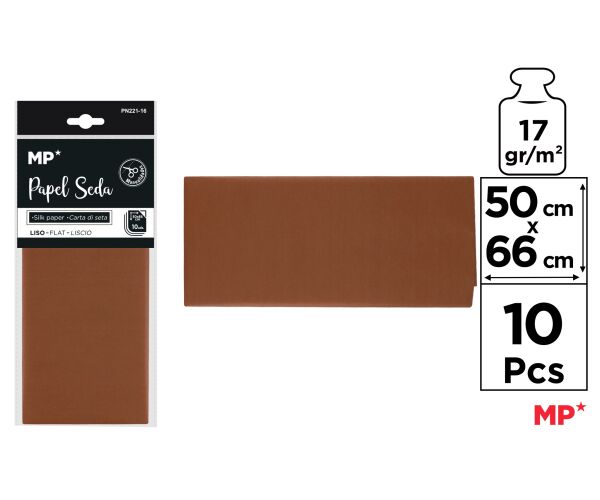 Hedvábný papír hnědý 10 ks