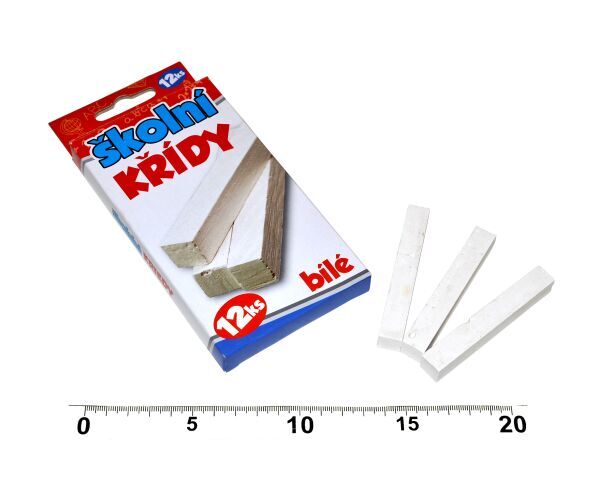 Křídy školní - bílé 12ks
