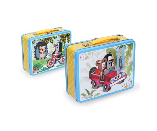 Plechový kufřík Krtek - modrý 19 cm