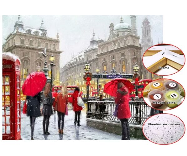 Plátno 30 x 40 cm maluj podle čísel - Londýn