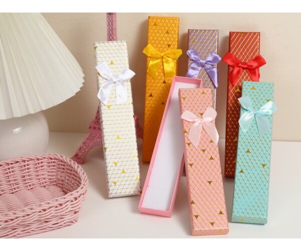 Dárková krabička malá se zlatým potiskem a mašličkou