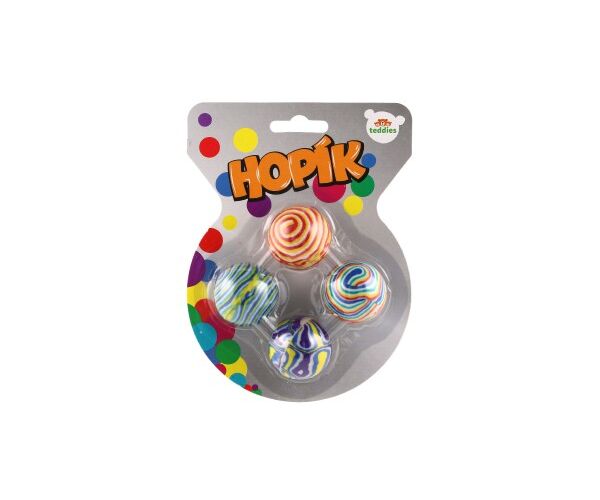 Hopík 4 cm 4 ks na blistru - mramorovaný