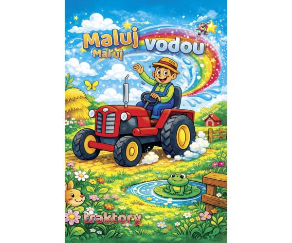 Omalovánky vodní A4 - Traktory