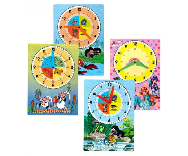 Papírové hodiny A4 mix