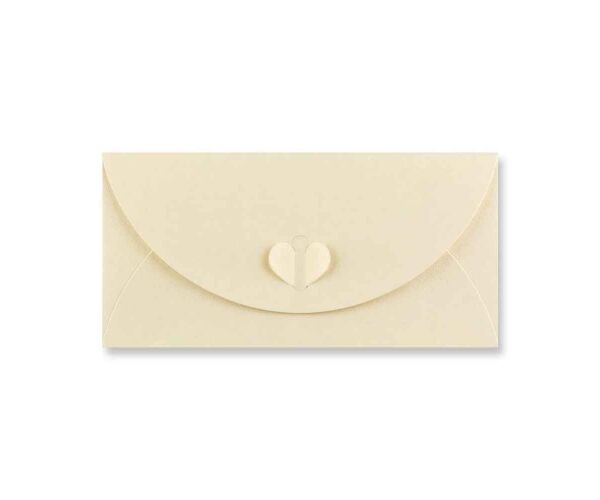 Barevná obálka DL LUX BUTTERFLY krémová