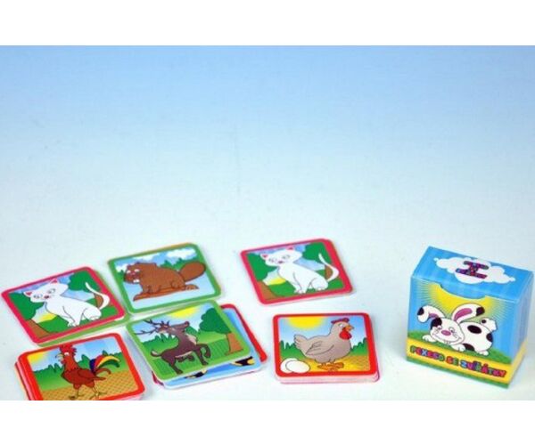 Hrací karty Pexeso se zvířátky v papírové krabičce