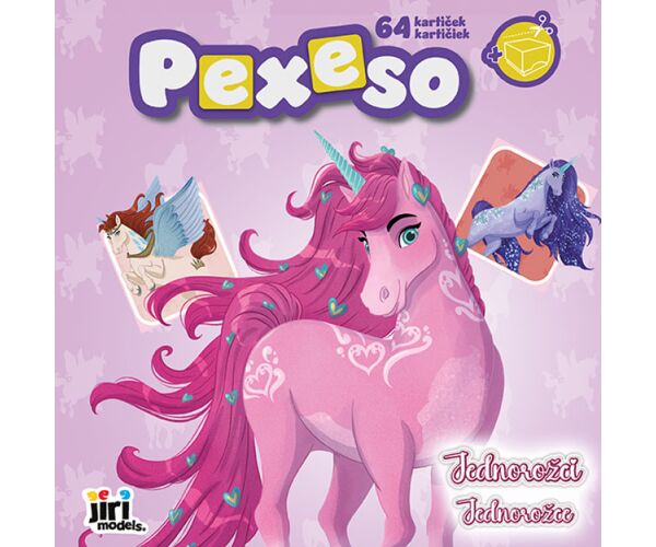 Pexeso v sešitu Jednorožci