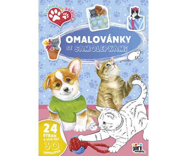 Omalovánky A4 se samolepkami - Štěňátka a koťátka 4645-3