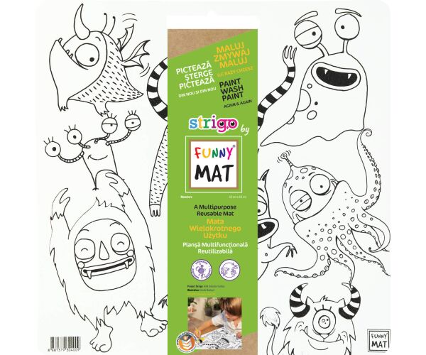 Podložka na kreslení FUNNY MAT - Monsters + pastelky zdarma