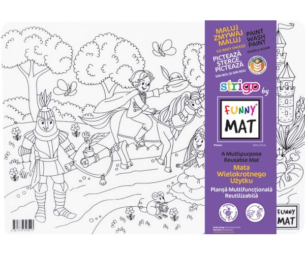 Podložka na kreslení FUNNY MAT - Princezny + pastelky zdarma
