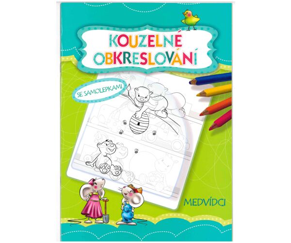 JIKO omalovánky A4 Kouzelné obkresl.Méďa