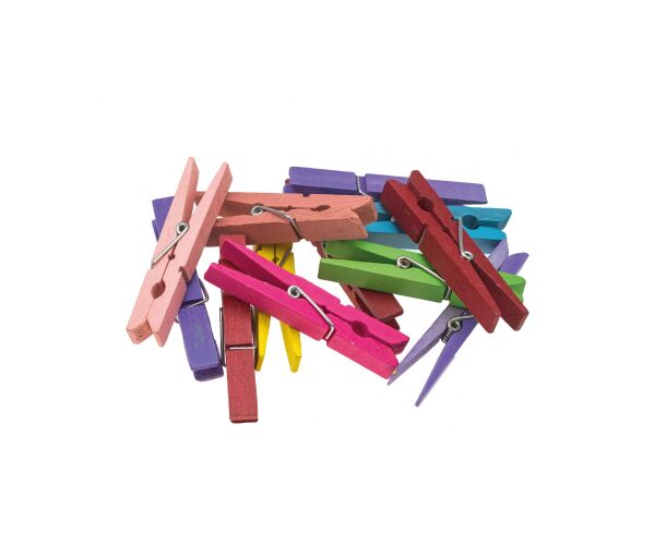 Dřevěné kolíčky barevné - velké