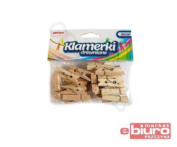 Kolíčky dřevěné natur 3,5 cm 20 ks