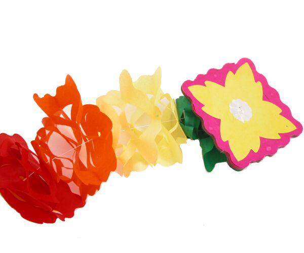 Girlanda papírová 4m 885310 čtverec