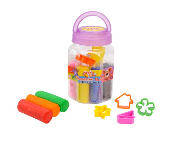 Plastelína / modelína NARA sada 8 barev s tvořítky