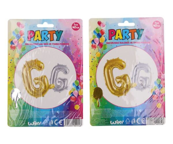 Balonky nafukovací ve tvaru písmene G