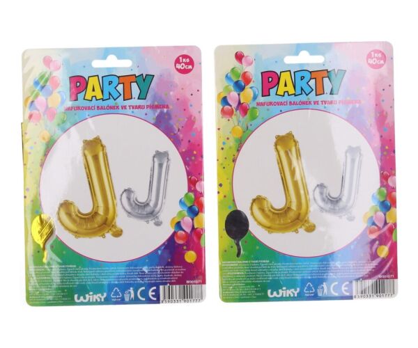 Balonky nafukovací ve tvaru písmene J