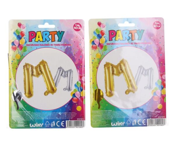 Balonky nafukovací ve tvaru písmene M