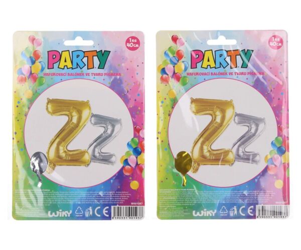 Balonky nafukovací ve tvaru písmene Z