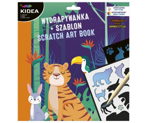 Škrábací obrázek se šablonami